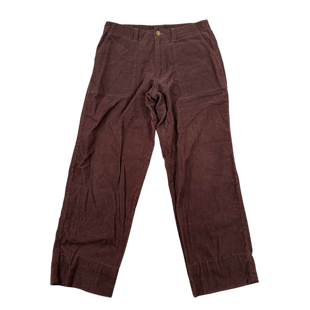 KAVU Womens Corduroy Pants Size 10 Brown Cotton Straight Leg Casual